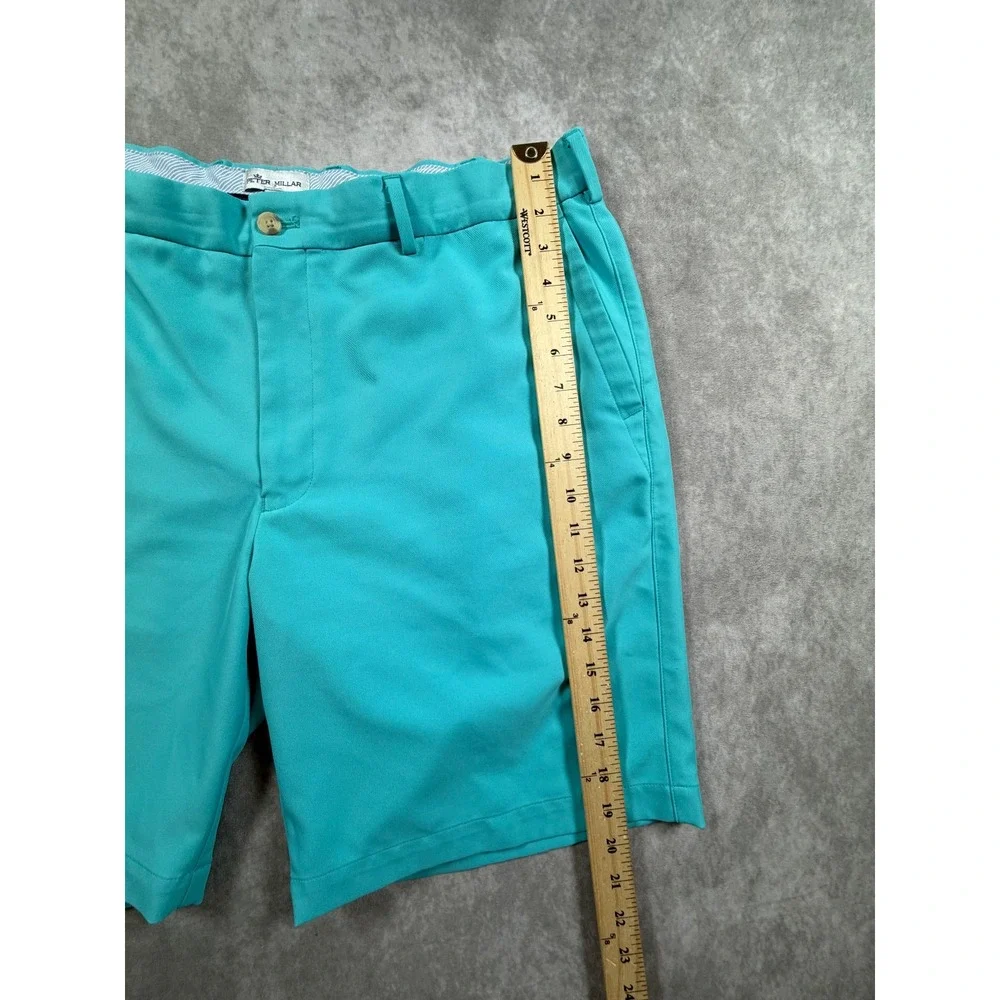 Peter Millar Mens 38 Salem Performance Golf Shorts Caribbean Blue Crown Sport